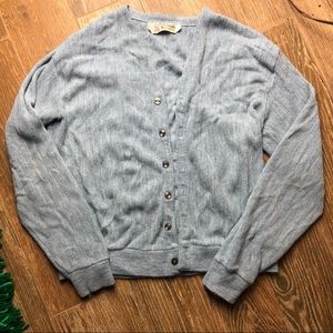 70s 60s Biltmore Handspun Shop Light Blue Cardigan Large Vintage